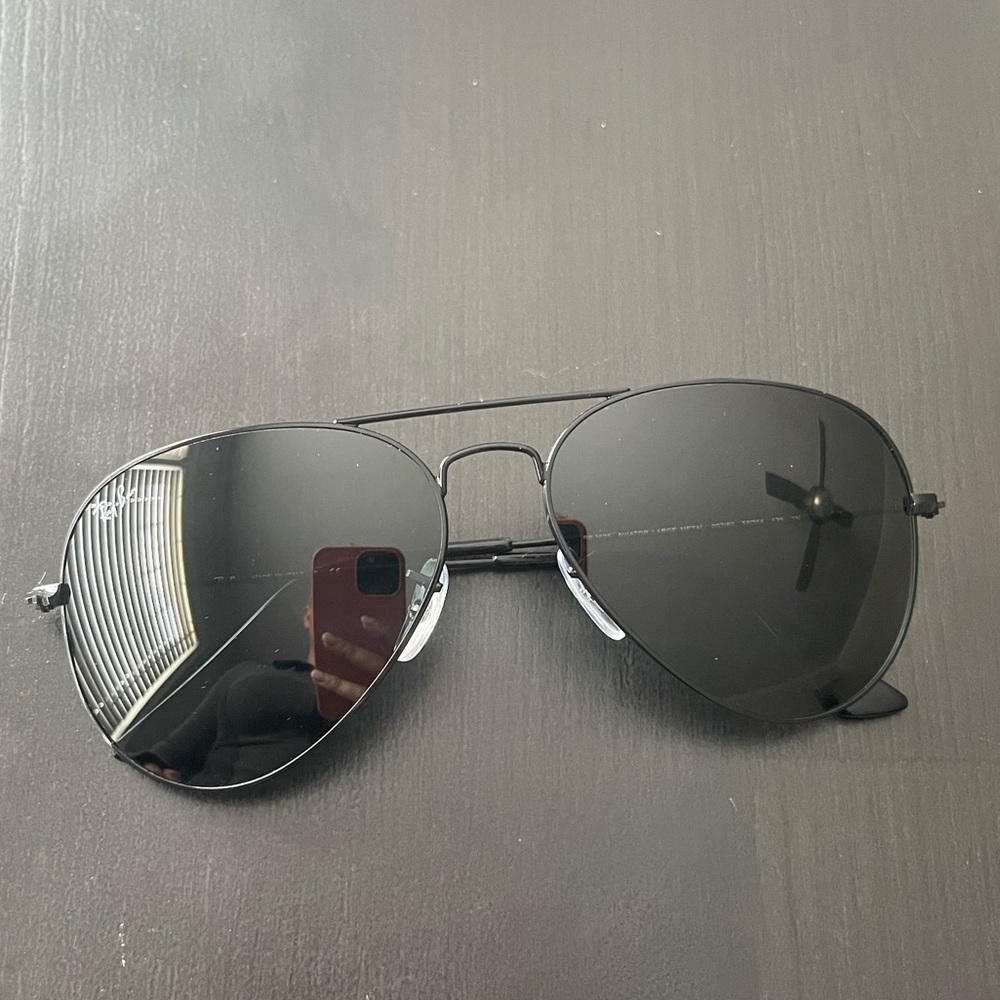 Ray Ban Aviator Black shades. Size 52.